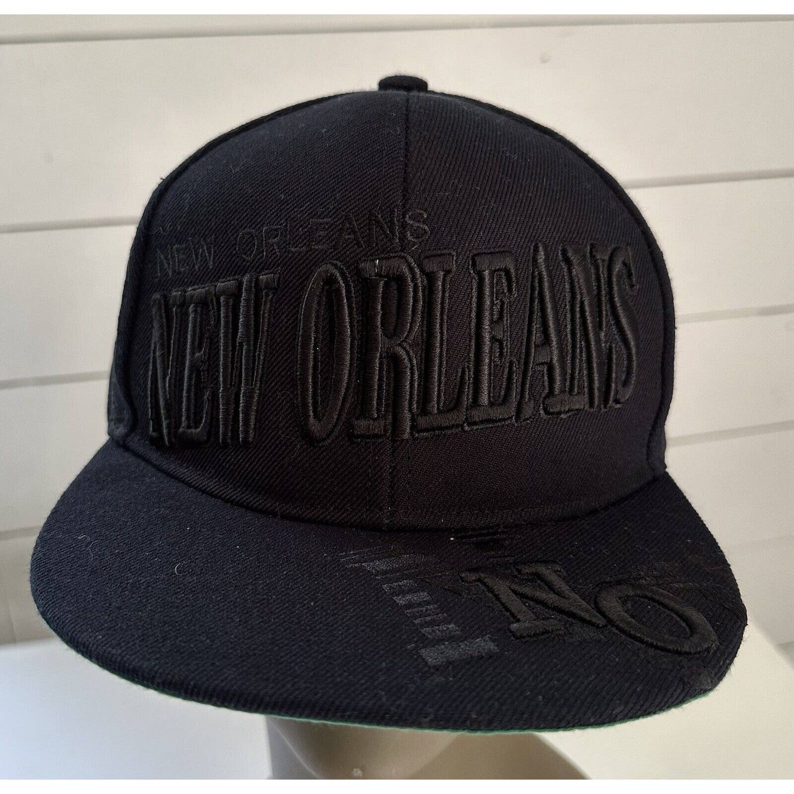 Black  White New Orleans Cap Hat Snapback